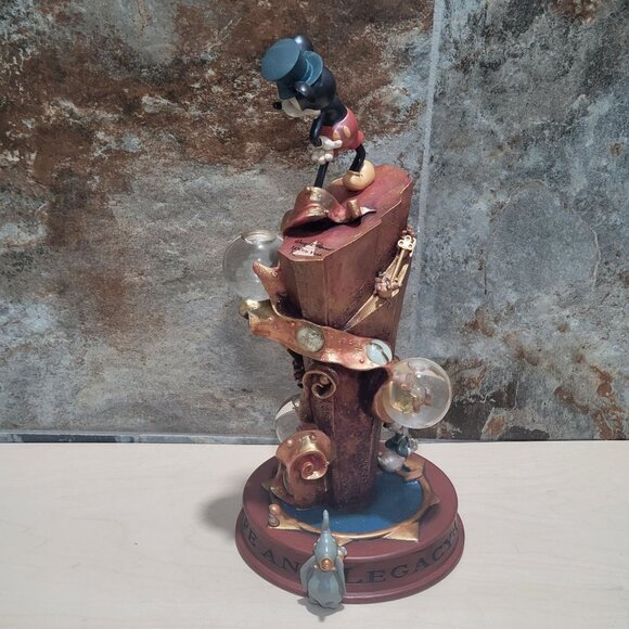 Walt Disney Mickey Mouse 100th Year Celebrating A Legacy Water Globe Statue - Picture 6 of 16
